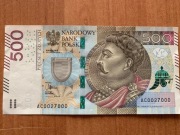 Banknot 500 zł AC0027000