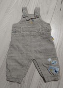 Szare jeansowe ogrodniczki dla chłopca rozmiar 62  C&A