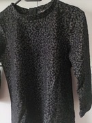 Monnari czarna złota błyszcząca bluzka elegancka S 36 