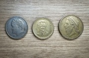 Monety GRECJA drachmy 1988-1992 (3 monety)