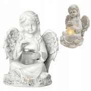 ZNICZ WIECZNY ANIOŁ SOLARNY STRÓŻ LAMPION DUŻY Piękna Dekoracja na GRÓB 