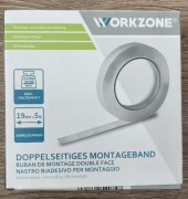 5x Dwustronna taśma montażowa 19mm x 5m UV 2,5kg/10cm wew./zew.