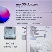 MacBook Pro A1398 i7 4x2,3/8GB/512GB/GT650 Nowa ba