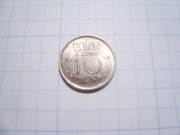 Holandia moneta 10 centów 1958 nikiel