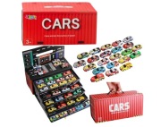 LEAN Toys Zestaw Autka Z Napędem Pull-Back W Kontenerze 48 szt. 