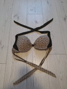 Stylowe bikini w panterkę z paskiem