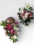 Komplet nagrobny w koszu wiązanka wazon