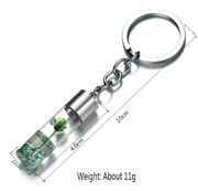 Brelok z różą zielony do kluczy