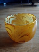 Waza wazon szklany kolor herbaty vintage 