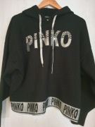 PINKO czarna damska bluza z kapturem Pinko