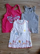 3 x Bluzka koszulka bez rękawów babyGap rozm. 80/86 - 12/18 m-cy 