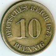 10 PFENNIG 1875 A - super stan !!!