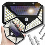 LAMPA SOLARNA ULICZNA ZEWNĘTRZNA Z CZUJNIKIEM RUCHU ZMIERZCHU ELEWACYJNA