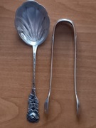 Łyżka i szczybce z zestawu obiadowego , srebro "800"