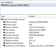 Pamięć RAM Kingmax 1 GB DDR2