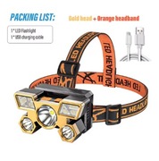 Latarka czołowa LED USB Halogen super mocna