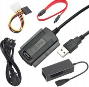 Adapter USB IDE/SATA z zasilaczem dla dysków 2,5" i 3,5"