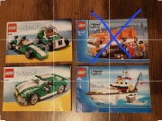 Lego City jacht motorowy  Creator samochód sportowy 3 in 1