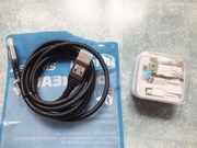 zestaw 2szt. przejściówka, kabel HDMI 4K High Speed 2m  Nylon pleciony NOWE