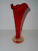 Wazon  Flet Szkło Rubionowe Murano 