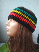 Nowa gruba opaska rasta hand made 58cm