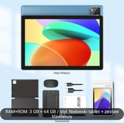 10-Calowy tablet z android 15 + etui + klawiatura + myszka