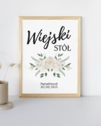 Plakat personalizowany na stół wiejski stół Słodki stół drink bar księga 