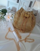 Złoty wizytowy plecaczek