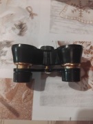 Lornetka PRL stara antyk czarno złota 