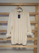 3XL oversiz GANT wełna kremowy sweter  