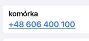 Platynowy złoty super numer telefonu 606 400 100