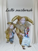 Lalki maskarade dwa klauny kolekcja 