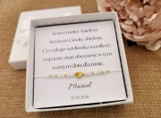 Bransoletka podziękowanie dla chrzestnej matka chrzestna Prezent Komunia 