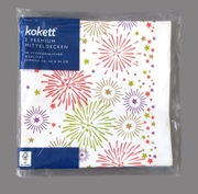 Zestaw 2 serwetek świąteczne nowy rok na białym tle 84x84cm