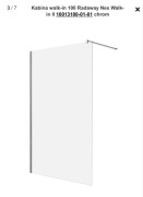 Kabina prysznicowa walk in II 100 cm Radaway Nes Walk in 