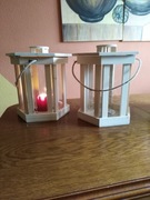 Lampion ogrodowy drewniany 