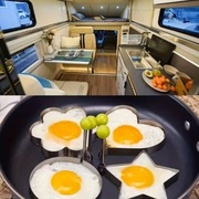 Formy na jajka sadzone. 4 różne kształty.- komplet.