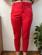 Spodnie chinos bawełniane czerwone chinosy eleganckie Vero Moda S 36