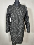 Lekki płaszcz przejściowy damski XL 42 czarny Basic wygodny elegancki