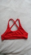 czerwony stanik na pole dance top biustonosz S red top 