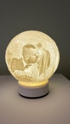 Personalizowana lampka nocna KULA 3D !! Super prezent na walentynki