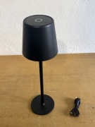 LAMPKA STOŁOWA LED 3W ZEWNETRZNA NA TARAS BALKON OZDOBNA IP44 CZARNA CCT