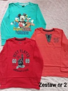 Bluzki chłopięce z długim rękawem. Zestaw