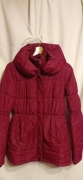 Bordowa/ burgundowa krótka kurtka zimowa. 