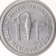 ZACHODNIA AFRYKA (BCEAO) 1 frank 1964, KM# 3.1, AU