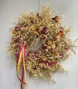 Wianek słoneczny suszone materiały na drzwi 40 cm