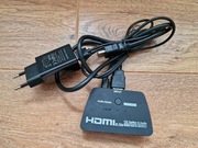 Splitter HDMI 2.0b 1x2 z ekstrakcją audio 4K HDR10 HDCP2.2