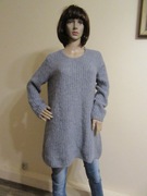 COS szary długi sweter alpaka wełna milutki _ L