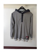 młodzieżowa rozpinana bluza z kapturem ocieplana sportowa casual jachtowa 