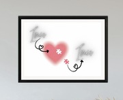 Plakat w ramie a4 walentynki personalizowany prezent imiona rocznica ślub